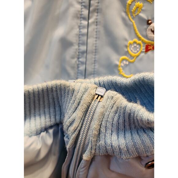 VTG JC Penney toddler snowsuit outerwear 24 Mo light Blue Bear Jumpsuit - Picture 8 of 8